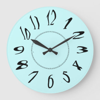 Verzerrte Zahlen Große Wanduhr