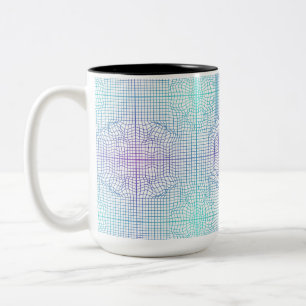 Verzerrter Rahmen 01.w Lgrey BG Zweifarbige Tasse