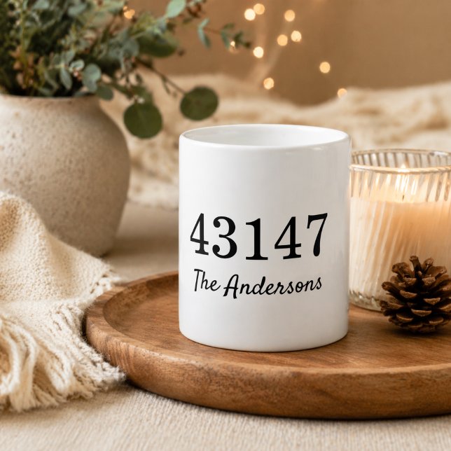 Verzerrter Zip-Code Kaffeetasse (Von Creator hochgeladen)