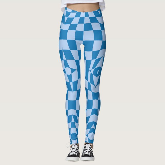 Verzerrtes Prüfmuster Leggings (Vorderseite)