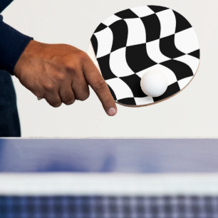 Verzerrtes Schachbrett-Optisches-Ping-Pong-Paddle Tischtennis Schläger
