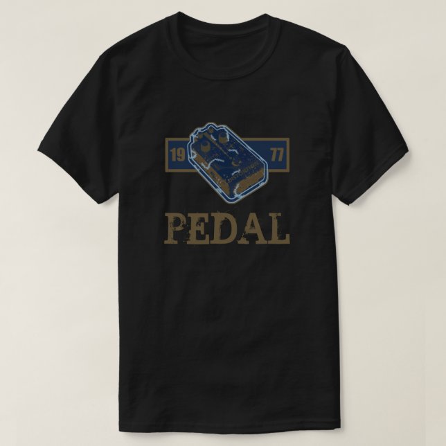 Verzerrung Pedal Blue/Gold 1977 T-Shirt (Design vorne)