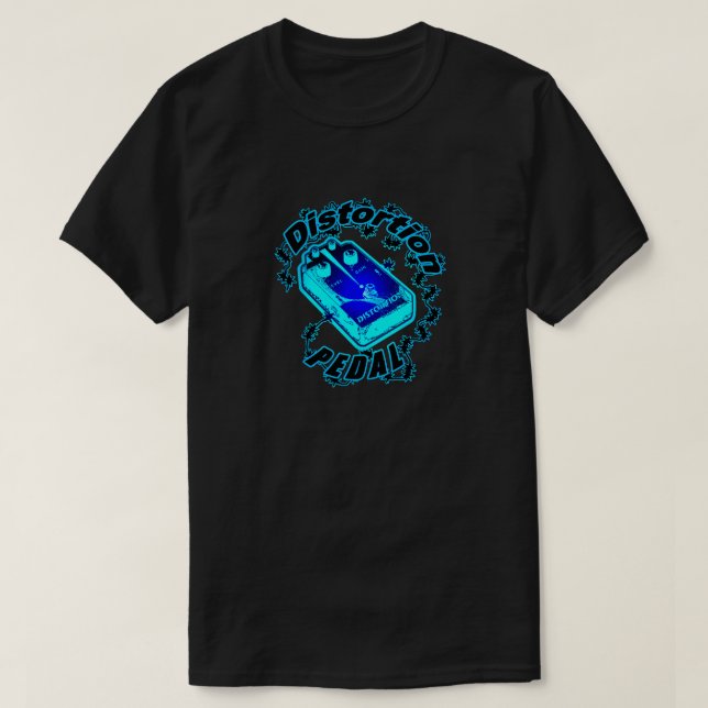 Verzerrung Pedal Electric Blue Shock T-Shirt (Design vorne)
