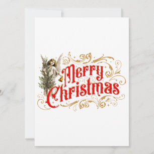 Verziert Angel-Merry Christmas-Retro