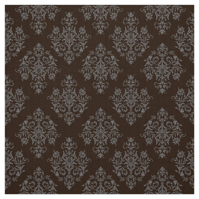 Verziert Barockbraun Damasmuster Stoff (Muster)