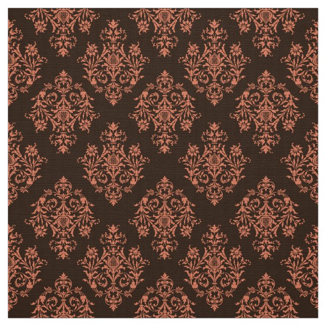 Verziert Barockbraun Damasmuster Stoff (Muster)