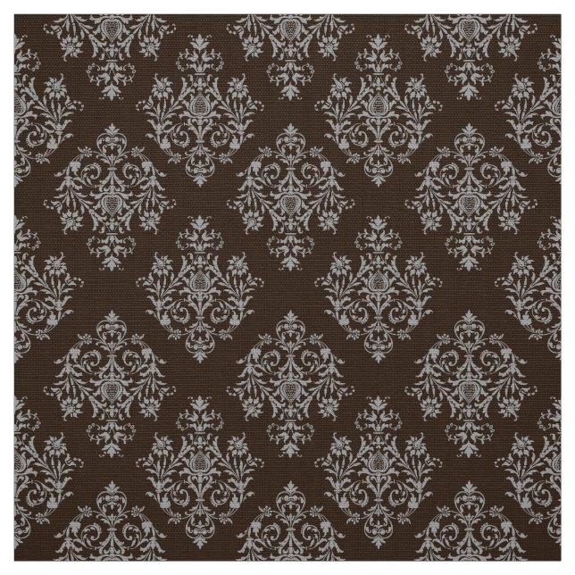 Verziert Barockbraun Damasmuster Stoff (Muster)