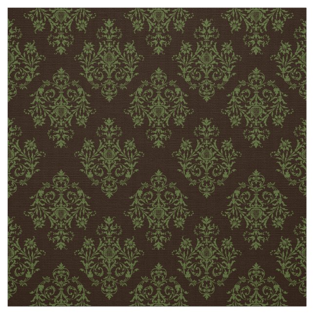Verziert Barockbraun Damasmuster Stoff (Muster)