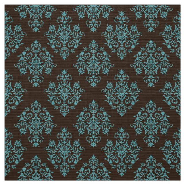 Verziert Barockbraun Damasmuster Stoff (Muster)