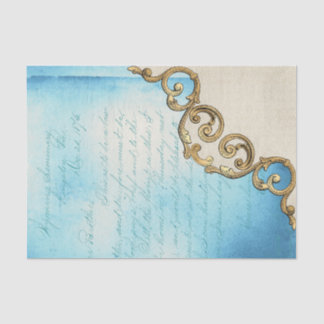 Verziert Blue Vintag Decoupage Seidenpapier
