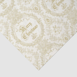 Verziert Classic Vintag Merry Christmas Gold Toile Seidenpapier