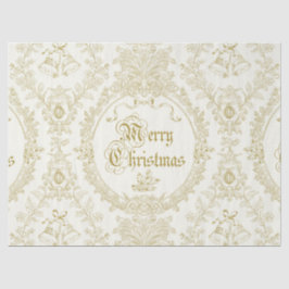 Verziert Classic Vintag Merry Christmas Gold Toile Seidenpapier