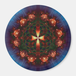 Verziert Cross Mandala Magnet