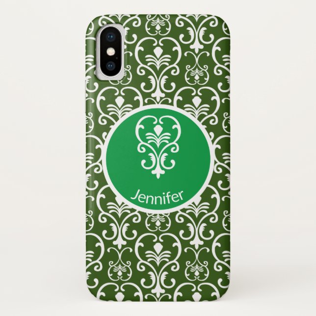Verziert Damask Gemustert Case-Mate iPhone Hülle (Rückseite)