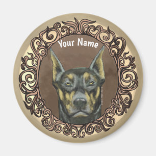 Verziert Doberman Magnet