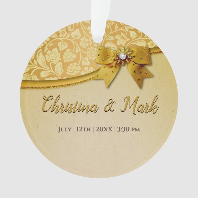 Verziert Elegante Retro Abstrakte Blume und Blätte Ornament (Vorderseite)