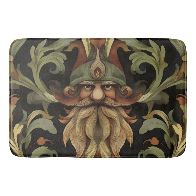 Verziert Fantasy Gnome Badematte (Vorderseite)