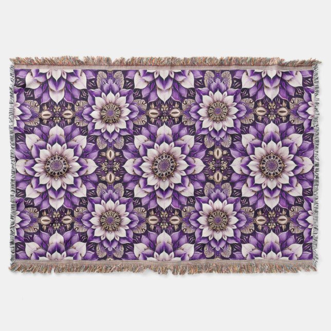 Verziert Floral Mandala Design Decke (Vorderseite)