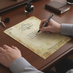 Verziert Geblüht Vintages Business Briefbogen