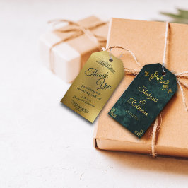 Verziert Gold Frame Emerald Green Vielen Dank für  Geschenkanhänger