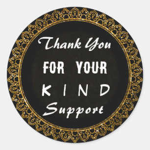Verziert Gold Mandala Danke Stickers