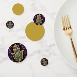 Verziert Gold Third Eye Hamsa Konfetti