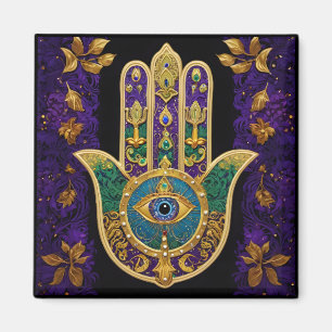 Verziert Gold Third Eye Hamsa Magnet