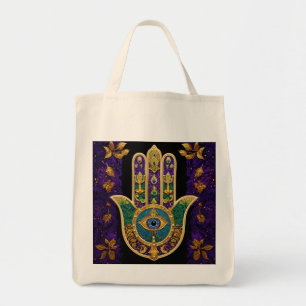 Verziert Gold Third Eye Hamsa Tragetasche