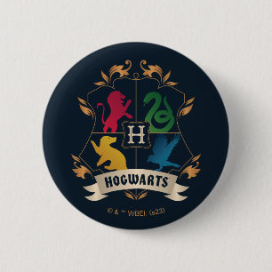 Verziert HOGWARTS™ House Wappen Button