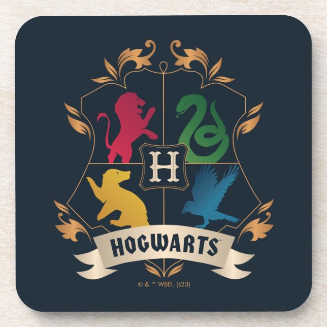 Verziert HOGWARTS™ House Wappen Getränkeuntersetzer (Vorderseite)