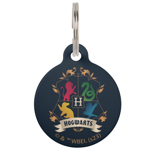 Verziert HOGWARTS™ House Wappen Haustiermarke (Vorderseite)