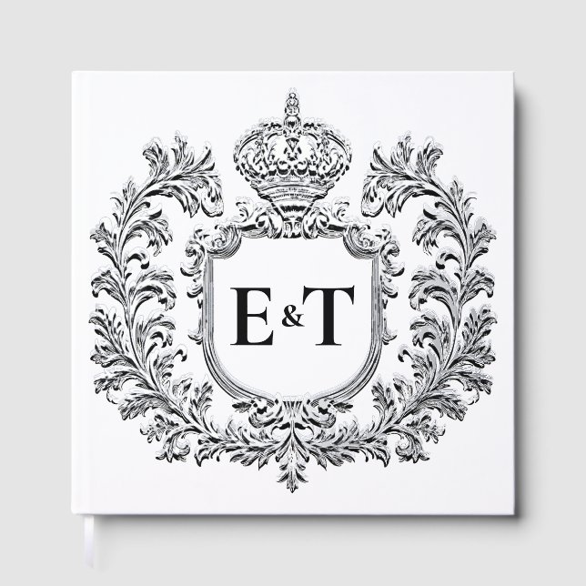 Verziert Laurel & Filigree, Hochzeit Gästebuch (Vorderseite)