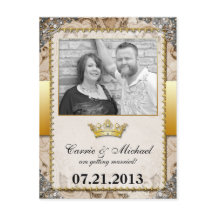 Verziert MärchenSave the Date Foto Postkarte