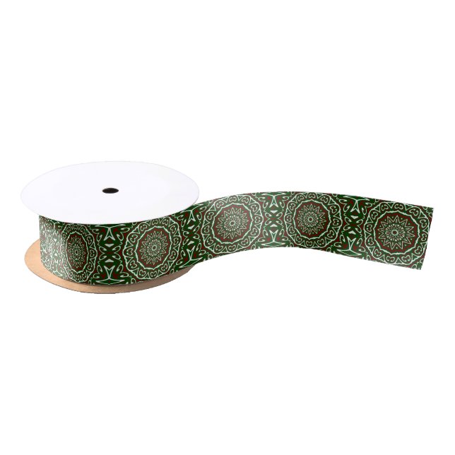 Verziert Maximalist Groovy Christmas Mandala Patte Satinband (Spule)