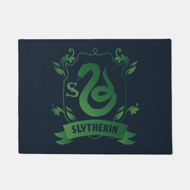 Verziert SLYTHERIN™-Wappen Fußmatte (Vorderseite)