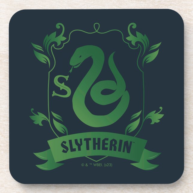Verziert SLYTHERIN™-Wappen Getränkeuntersetzer (Vorderseite)