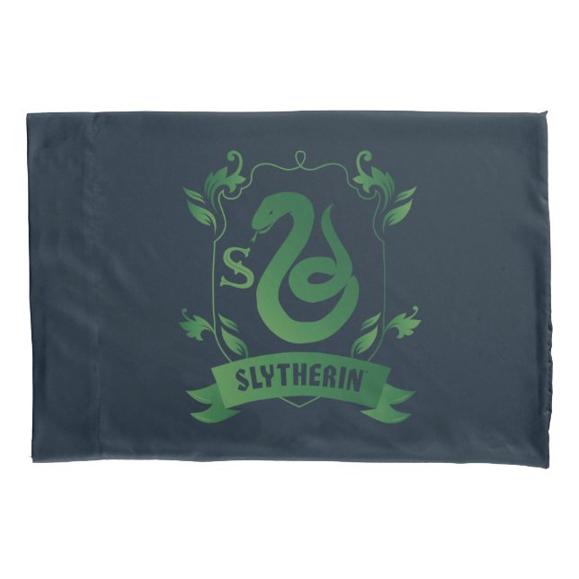 Verziert SLYTHERIN™-Wappen Kissenbezug (Vorderseite)