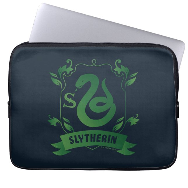 Verziert SLYTHERIN™-Wappen Laptopschutzhülle (Vorderseite)