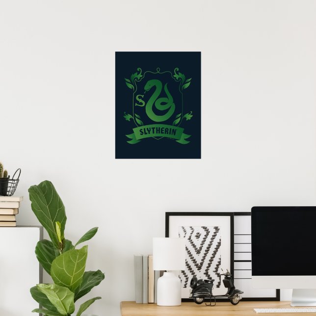 Verziert SLYTHERIN™-Wappen Poster (Heimbüro)