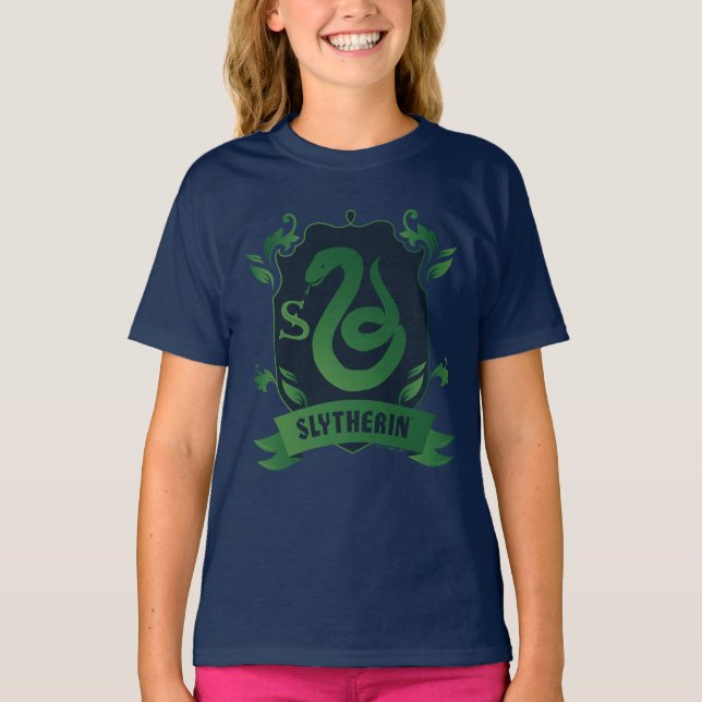 Verziert SLYTHERIN™-Wappen T-Shirt (Vorderseite)