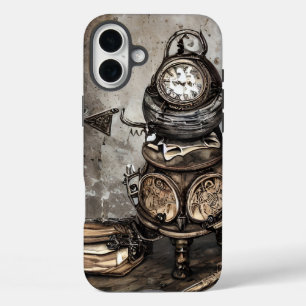 Verziert Steampunk Cauldron Zauberbücher und Uhr iPhone 16 Plus Hülle