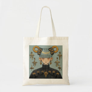 Verziert Steampunk Fantasy Anime Girl Tragetasche