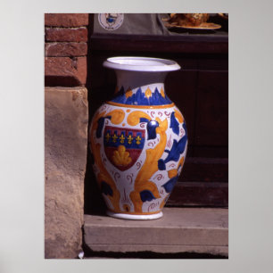 Verziert Vase Gubbio Umbria Italien Poster