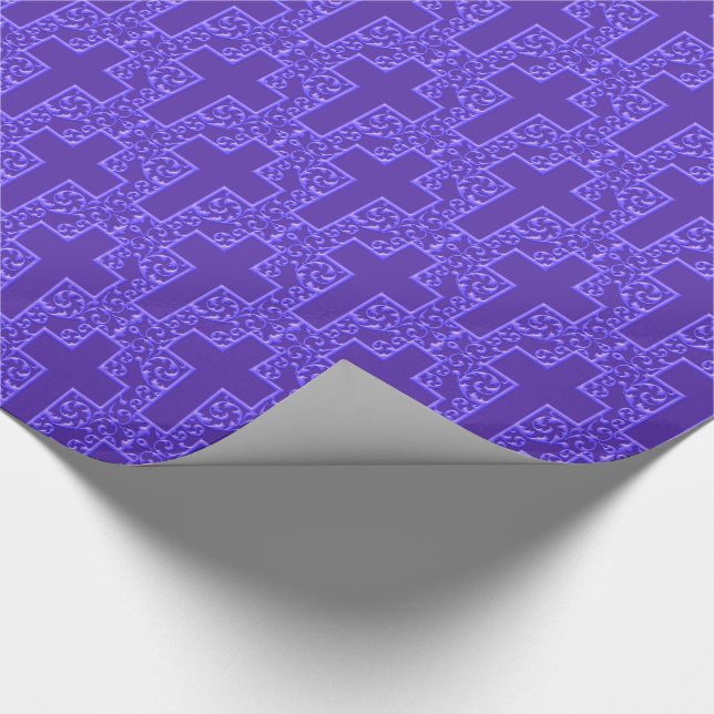 Verzierte 9-Lila Geschenkpapier (Ecke)