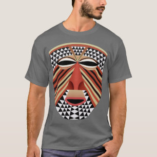 Verzierte afrikanische Gesichtsmaske T-Shirt