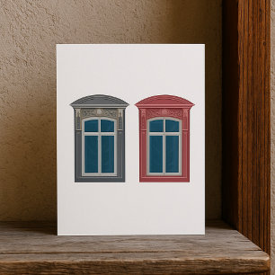 Verzierte Architektur des Europäischen Fensters Einladung