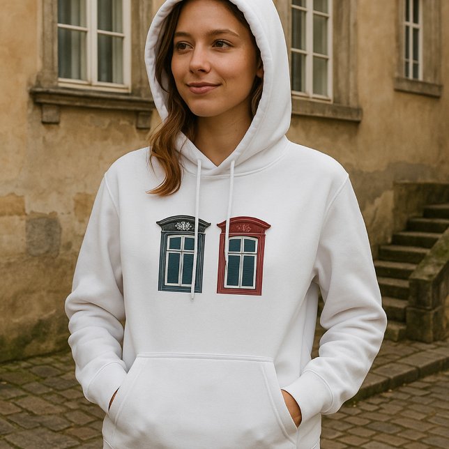 Verzierte Architektur des Europäischen Fensters Hoodie (Von Creator hochgeladen)