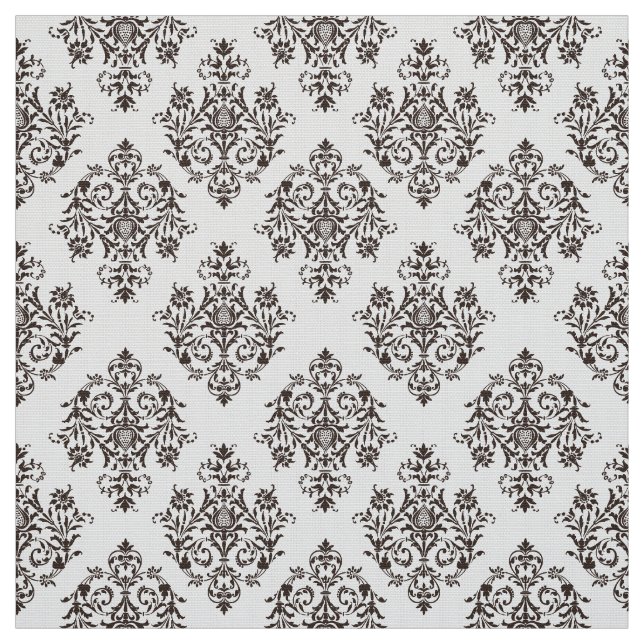 Verzierte Barockfarbene Damastmuster Stoff (Muster)