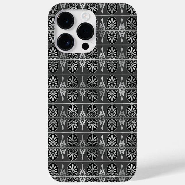 VERZIERTE BLACK & SILVER PATTER Case-Mate iPhone HÜLLE (Rückseite)