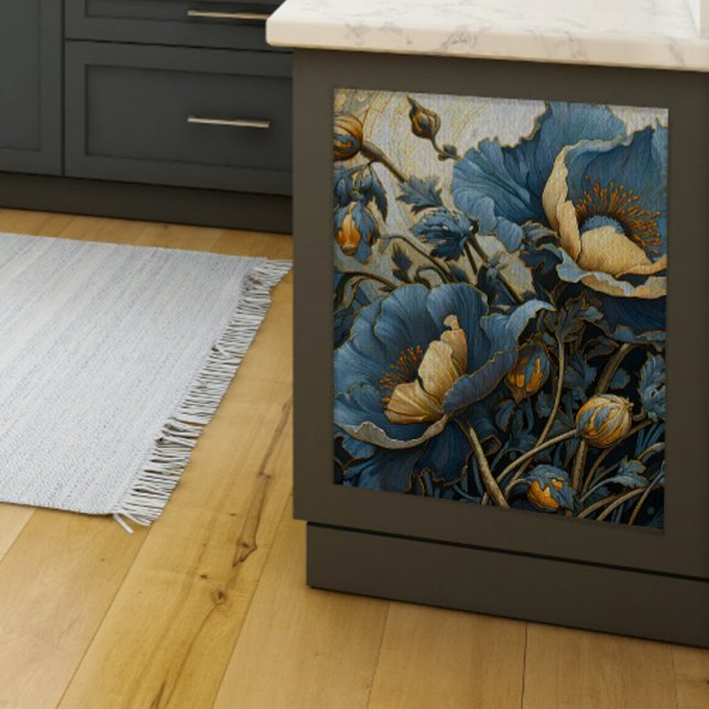 Verzierte blaue Pupien-Dekoupage Seidenpapier (Von Creator hochgeladen)